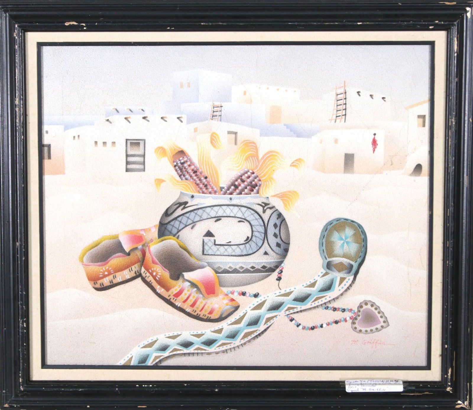 M.GRIFFIN - TAOS PUEBLO ON SAND PAPER (1 of 3)