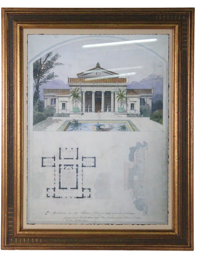 EDMOND JEAN-BAPTISTE PAULIN "GARDEN PAVILLION": EDMOND JEAN-BAPTISTE PAULIN "GARDEN PAVILLION" Height: 39 in. by Width: 31 in. by Depth: 1.25 in.