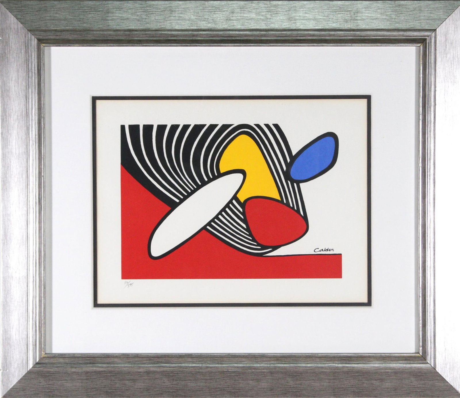 ALEXANDER CALDER PADS AND NUMBERS LITHOGRAPH: ALEXANDER CALDER PADS AND NUMBERS LITHOGRAPH, EDITION #110/375. Height: 33 in. by Width: 38 in. by Depth: 1 in.