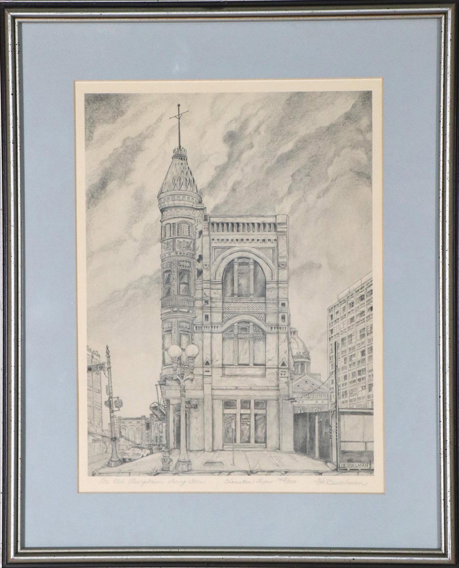 OLD BURGHEIM DRUG STORE BY STEVEN BESSELMAN: THE OLD BURGHEIM DRUG STORE BY STEVEN BESSELMAN Height: 21 in. by Width: 17 in