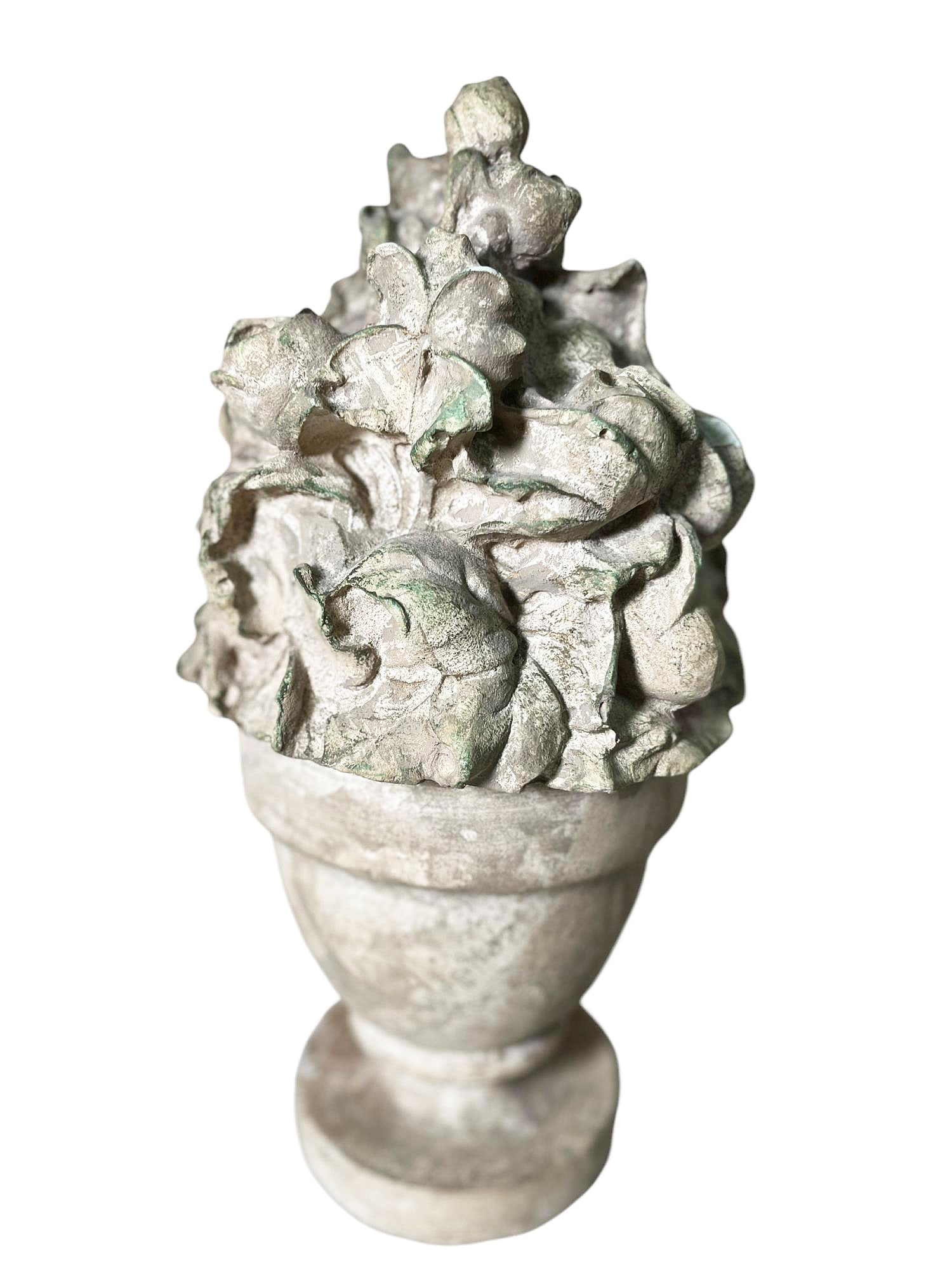 CLASSICAL FRENCH CERAMIC FLOWER GARDEN ELEMENT (1 of 4)
