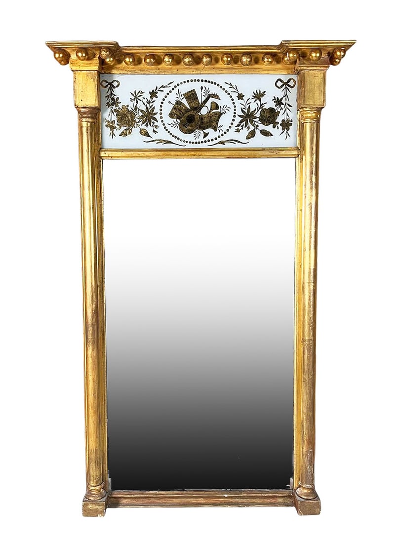 19TH CENTURY FEDERAL ANTIQUE STYLE MIRROR (1 of 8)