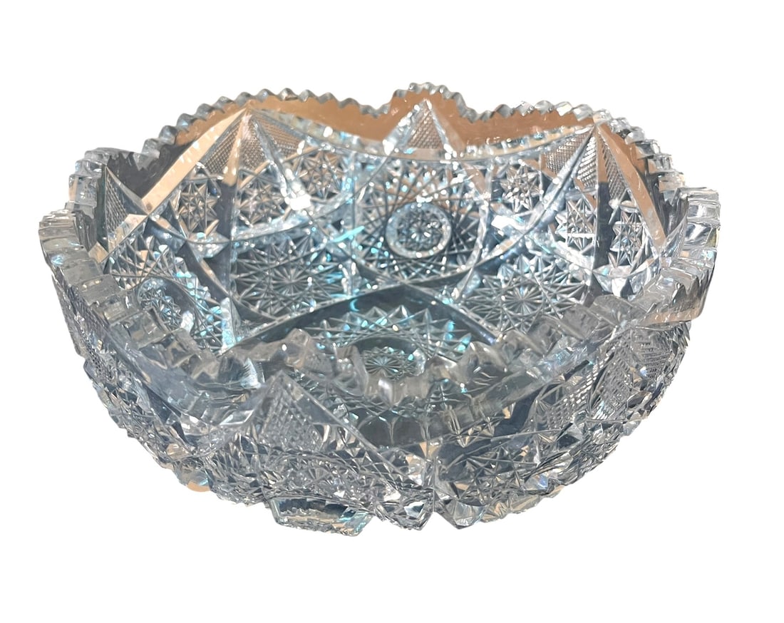 AMERICAN CUT CRYSTAL BOWL, INCLUDES LIDDED JAR (1 of 5)