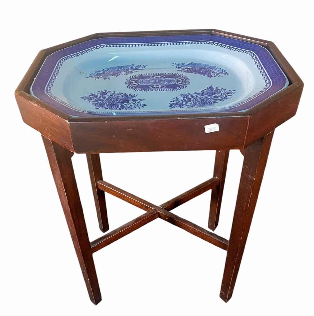 SPODE PLATTER WITH FITTED TABLE BASE (1 of 3)