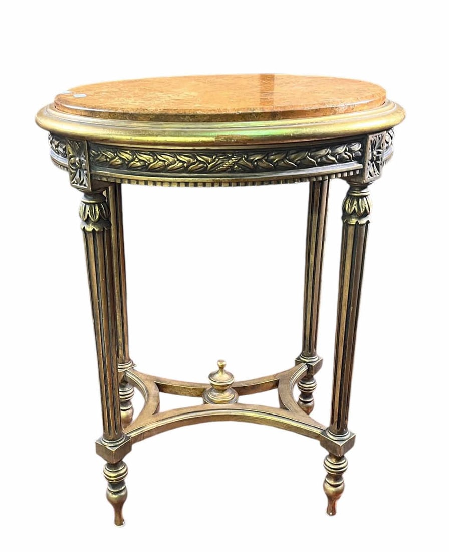 LOUIS XVI STYLE MARBLE TOP SIDE TABLE (1 of 4)