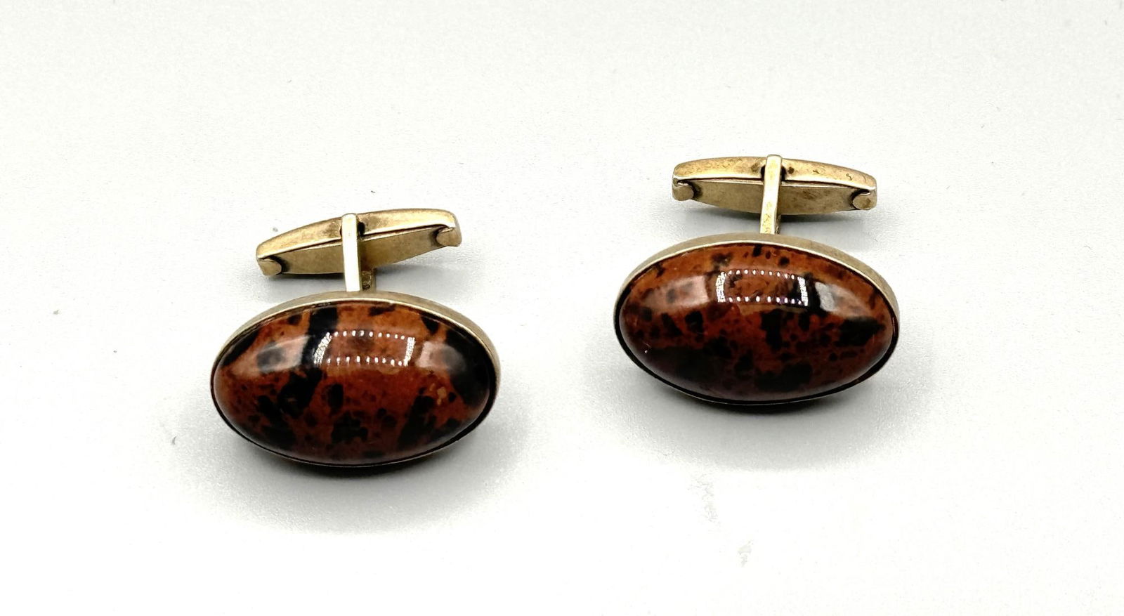 3 PAIRS OF RUSSIAN CUFF LINKS STAMPED .875, FACETE (1 of 9)