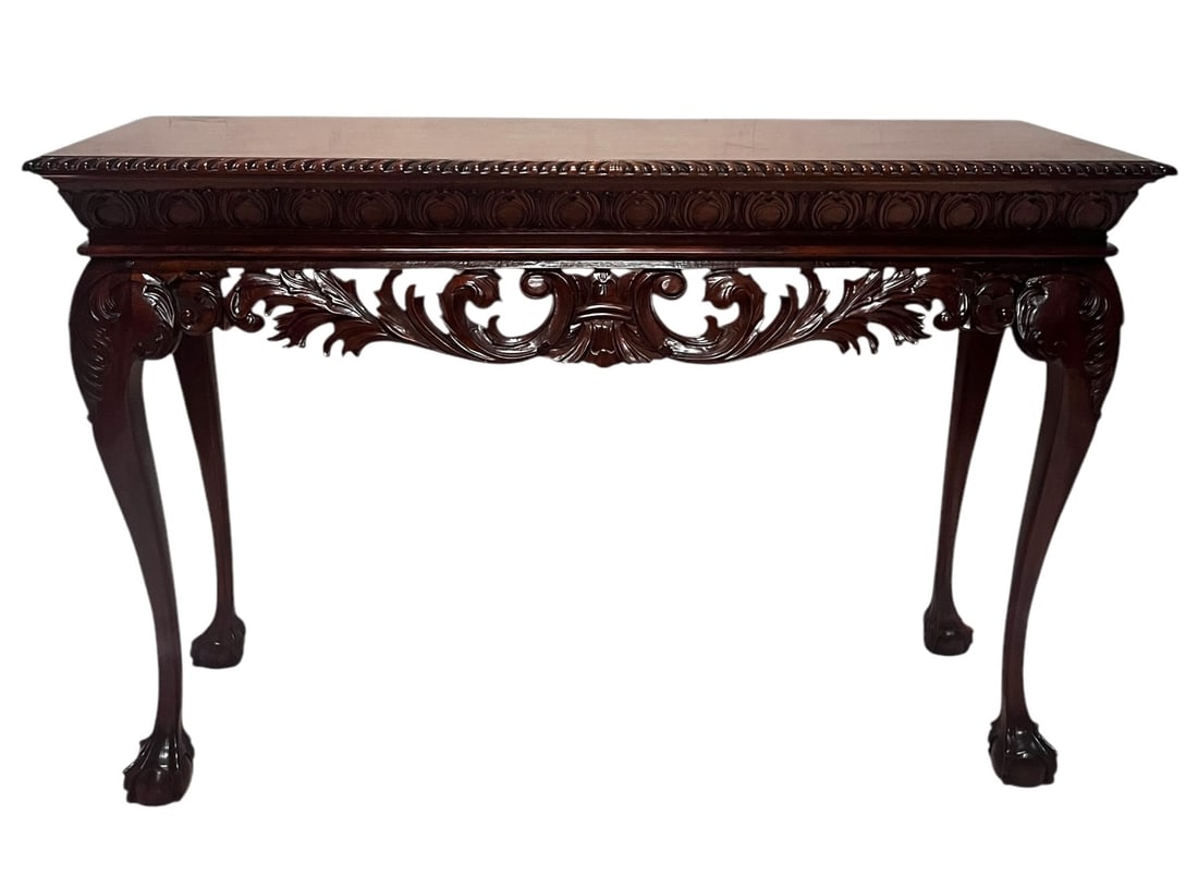 CHIPPENDALE STYLE MAHOGANY CONSOLE TABLE (1 of 5)