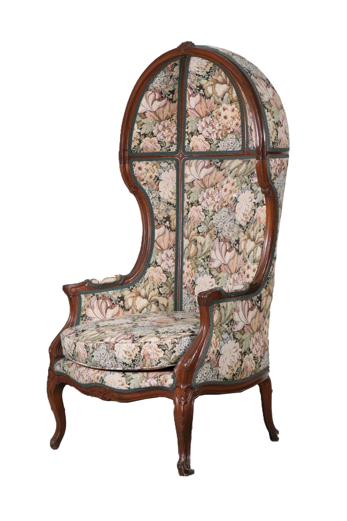 FRENCH PORTERS ARMCHAIR: FRENCH PORTERS ARMCHAIR. Height: 55 in. by Width: 30 in. by Depth: 30 in.