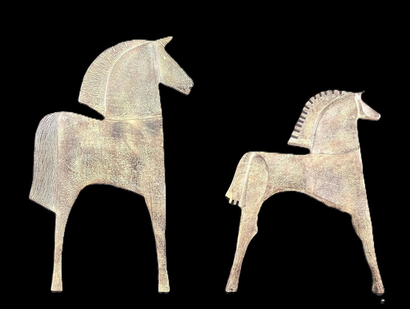 PAIR OF PATENATED BRONZE  HORSE FIGURE (1 of 2)