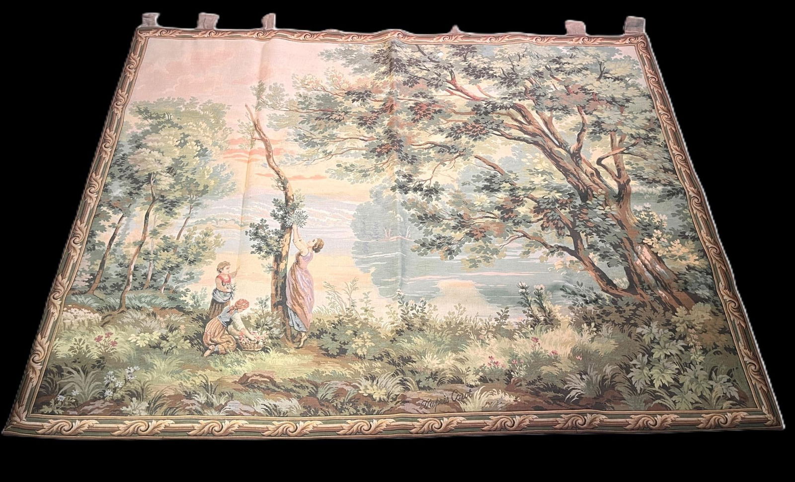 VINTAGE FRENCH  LANDSCAPE TAPESTRY (1 of 6)