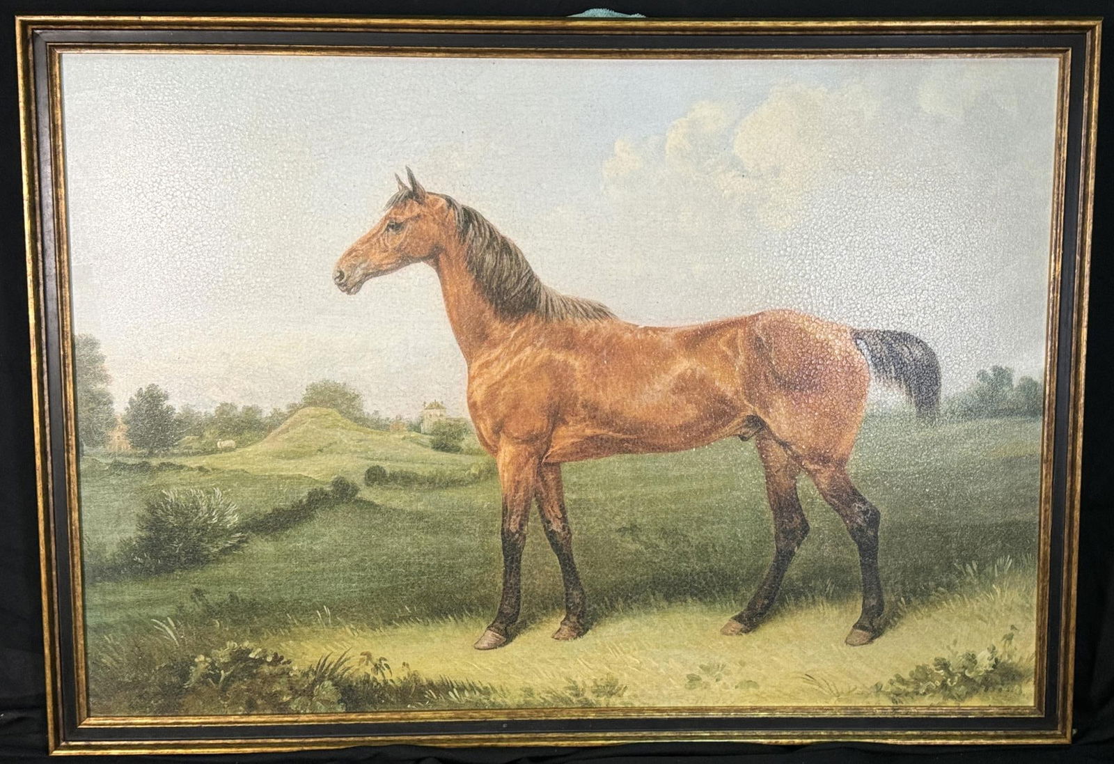 DECORATIVE EQUESTRIAN PRINT ON PANEL (1 of 3)