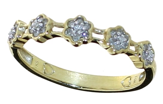 10kt Gold Antique Style Diamond Wedding Band (1 of 2)