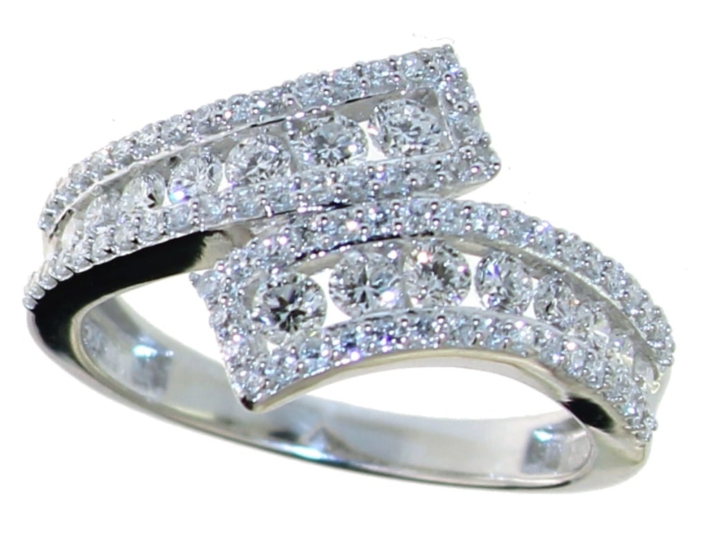 Elegant 1.00 ct VS Lab Diamond Bypass Ring (1 of 4)