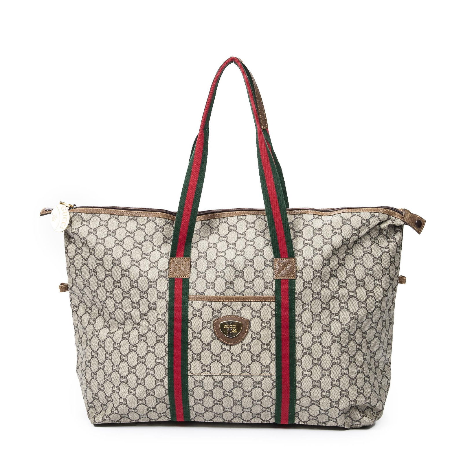 Gucci Large GG Plus Web Shopper Tote Shoulder Bag (1 of 7)