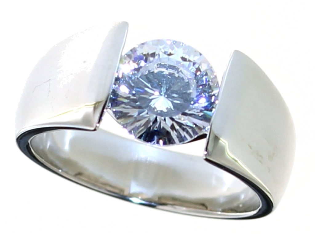 Round 2.55 ct Sky Blue Topaz & Diamond Ring (1 of 1)