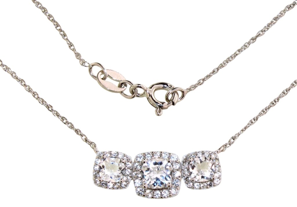 Cushion Cut 2.25 ct White Sapphire Designer Ring (1 of 2)