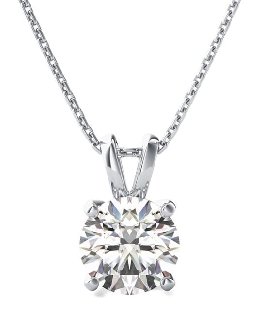 14kt Gold 3.05 ct Round Lab Diamond Stud Earrings (1 of 4)