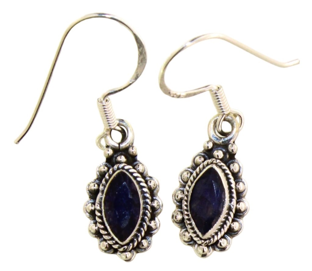 Marquise Cut 2.00 ct Natural Sapphire Earrings (1 of 1)