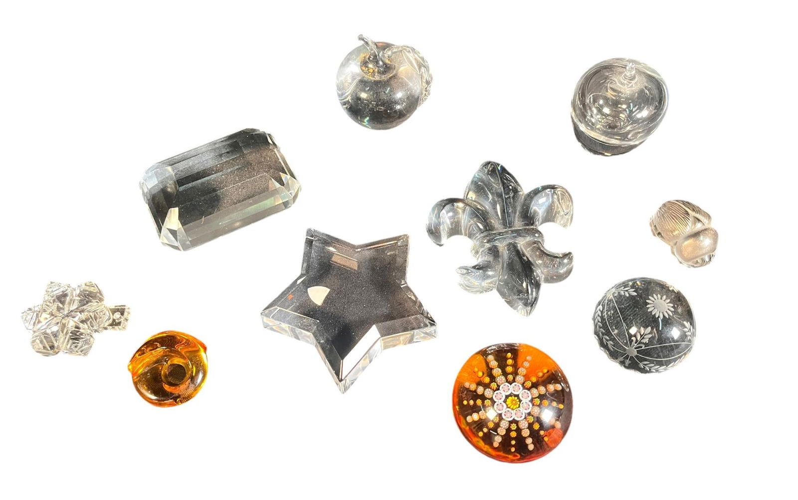 SET OF 10 CRYSTAL ITEMS- 2 BACCARAT, 1 LALIQUE (1 of 5)