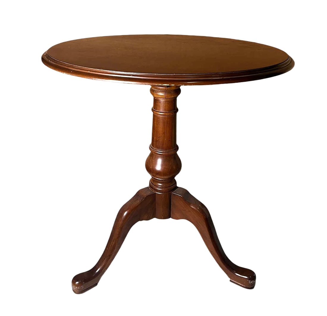 ANTIQUE ENGLISH ROUND TRIPOD TABLE (1 of 5)
