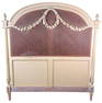 PAINTED AND CARVED FRENCH NEOCLASSIC STYLE BED