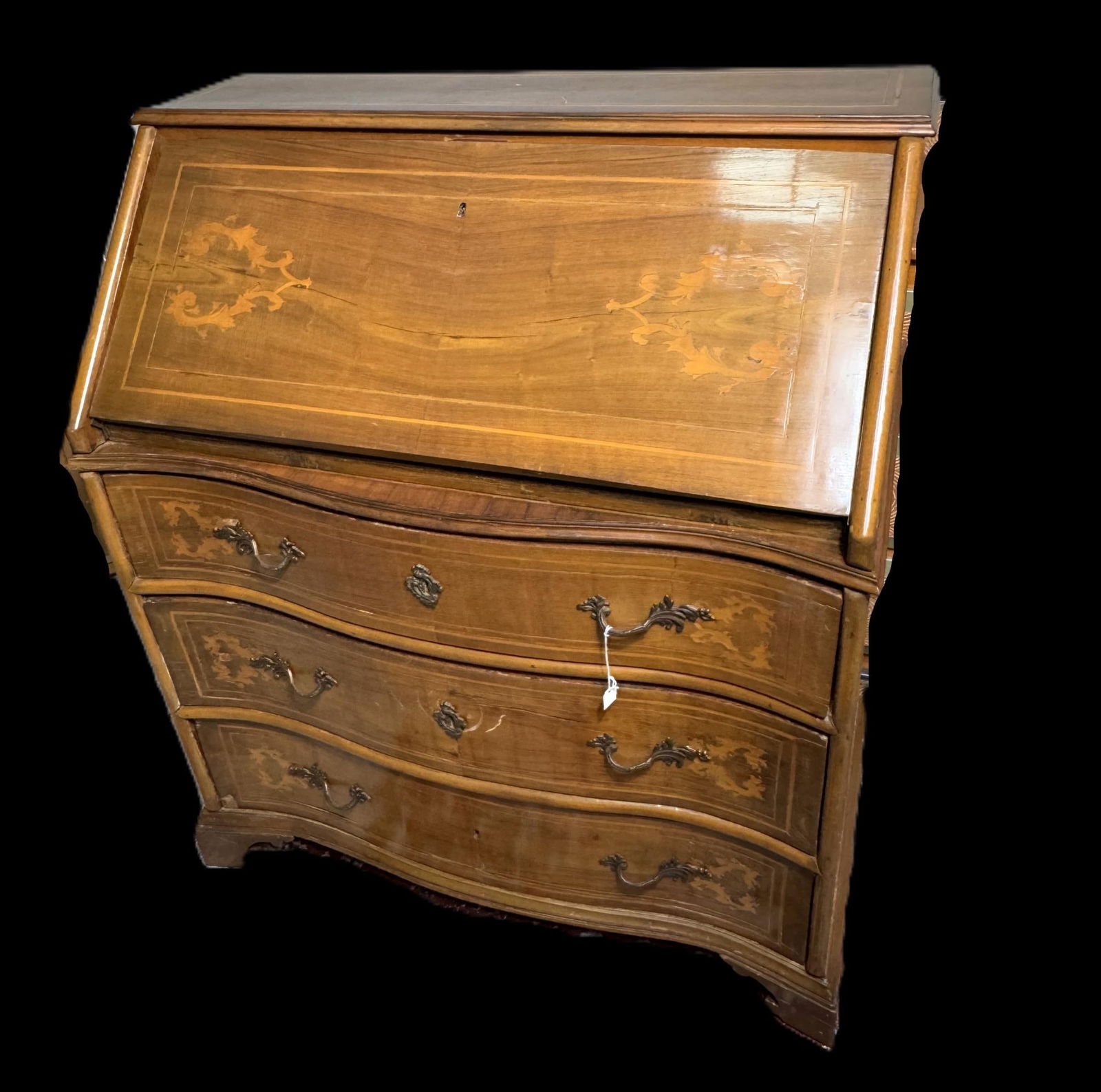 ANTIQUE FRENCH LOUIS XV WALNUT STYLE BUREAU (1 of 4)