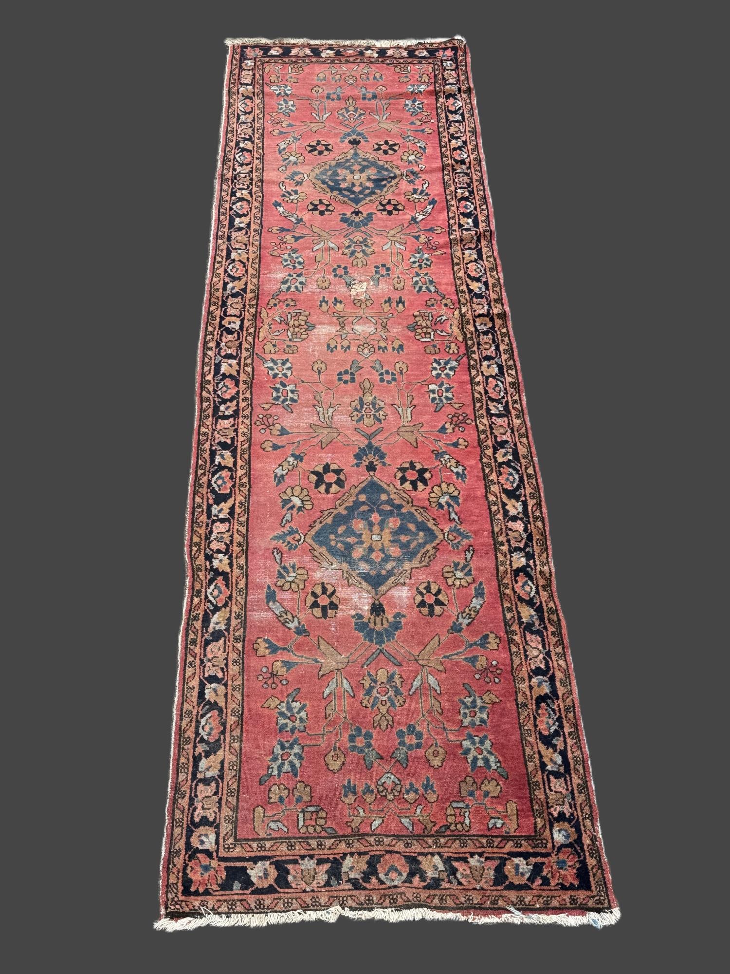 RED HAND KNOTTED PERSIAN RUNNER (1 of 4)