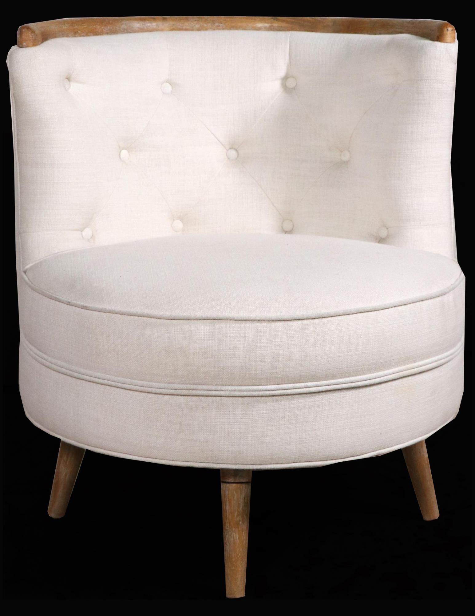SWIVEL CHAIR WITH BUTTON-TUFTED BACK: SWIVEL CHAIR WITH BUTTON-TUFTED BACK. Height: 33 in. by Width: 29 in. by Depth: 29 in.