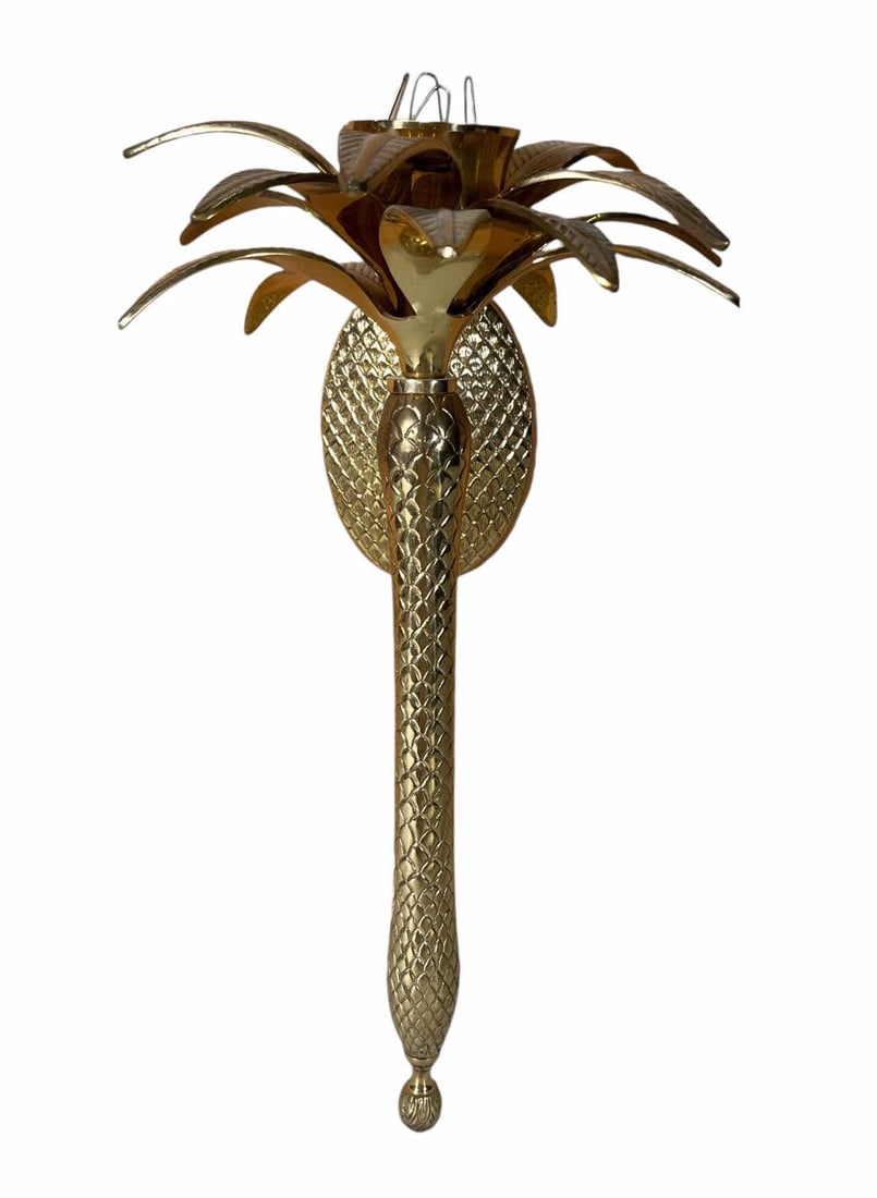VINTAGE PINEAPPLE PALM TREE WALL CANDLE STICK (1 of 3)