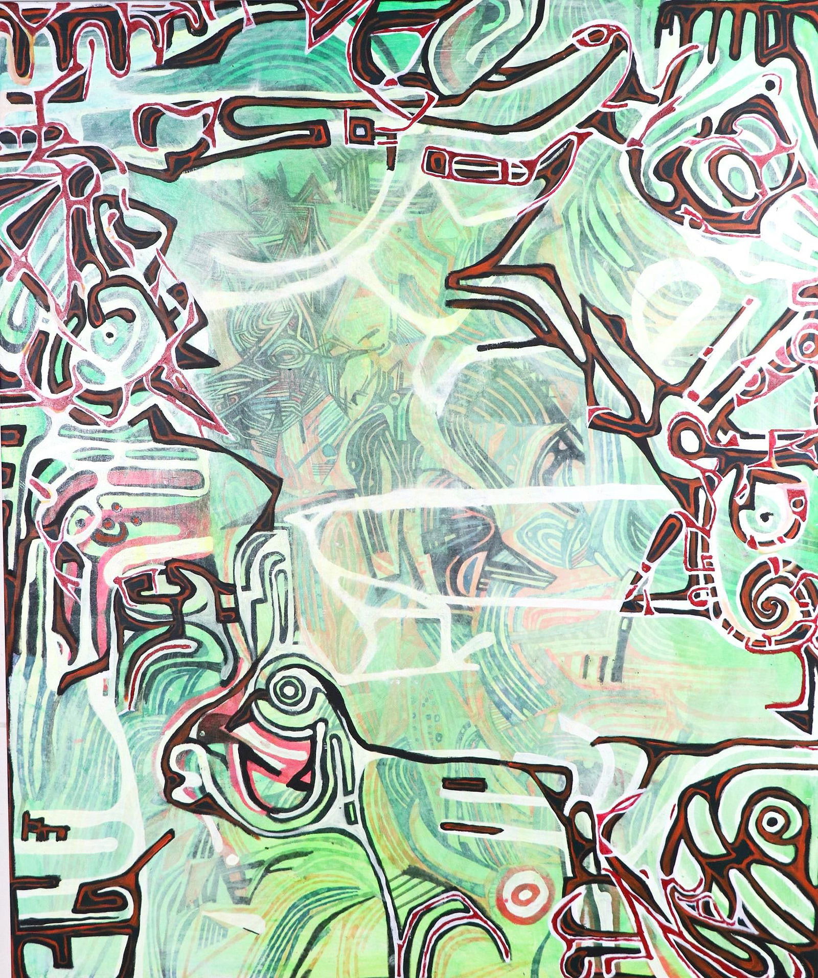 MICHAEL ABRAMOWITZ ABSTRACT ACRYLIC ON CANVAS (1 of 5)