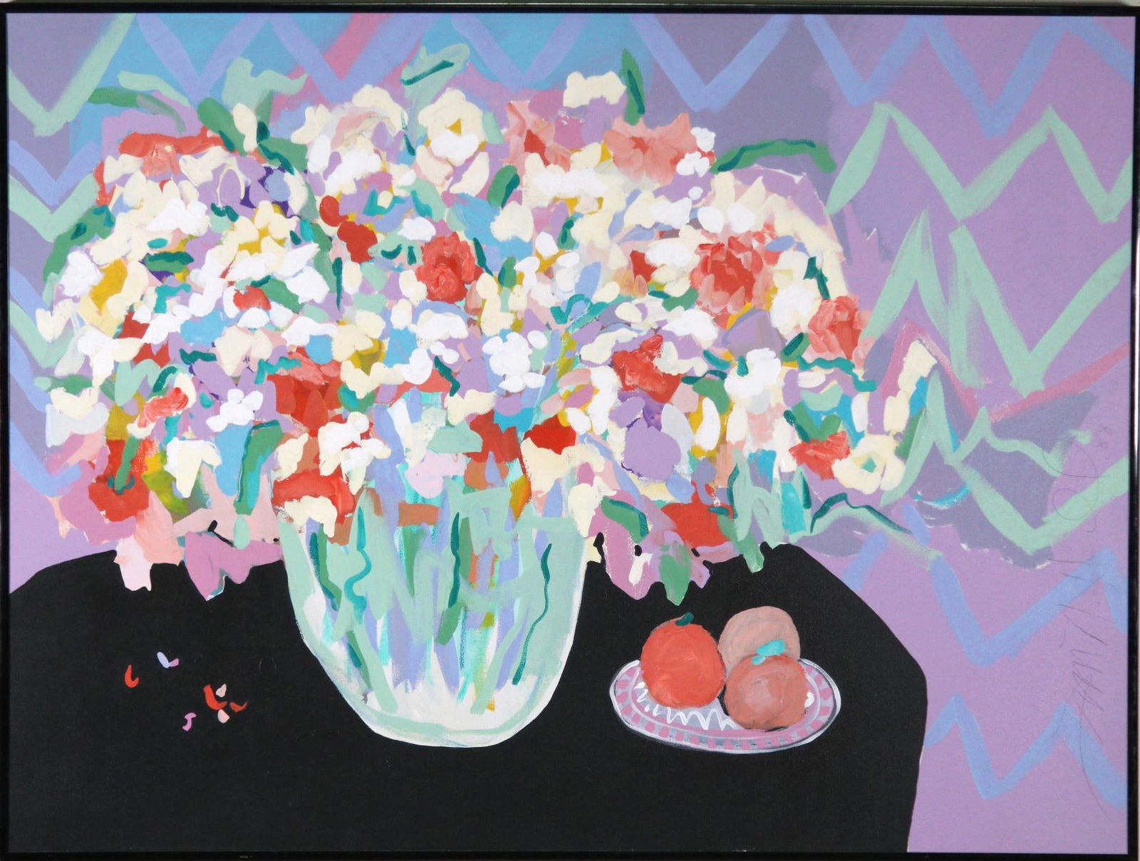 JIM N. HILL  FLORAL STILL LIFE ACRYLIC ON CANVAS (1 of 4)