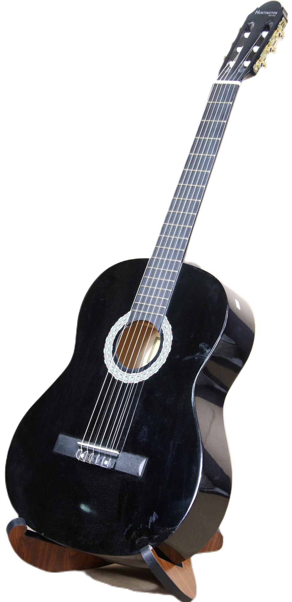 HUNTINGTON ACOUSTIC GUITAR WITH STAND INCLUDED: HUNTINGTON ACOUSTIC GUITAR WITH STAND INCLUDED Height: 10.75 in. by Width: 8.5 in. by Depth: 8.5