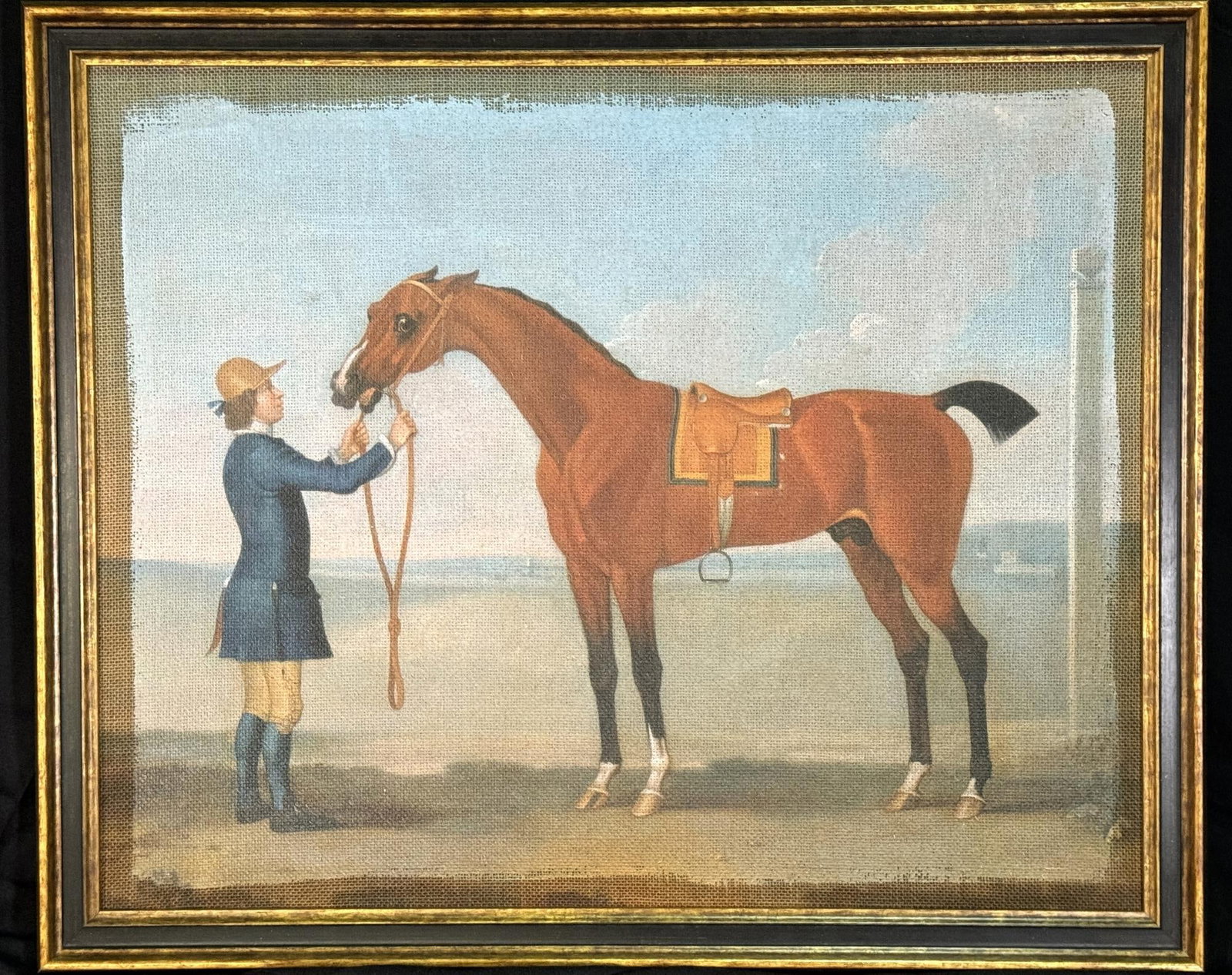 EQUESTRIAN painting ON BOARD JAMES SEYMOUR: "THE DUKE OF DEVONSHIRES" EQUESTRIAN painting ON BOARD BY JAMES SEYMOUR Height: 24.5 in. by Width: 28.5 in.
