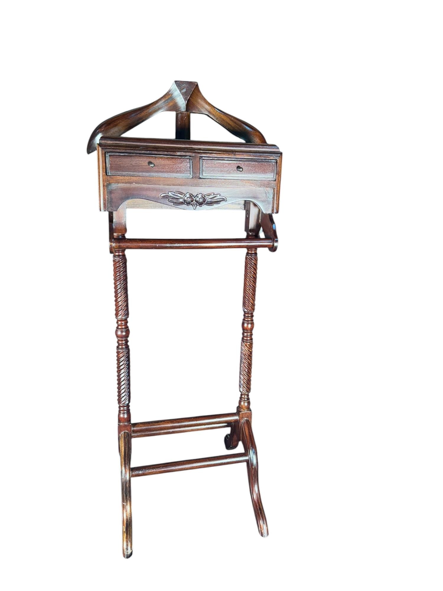 VALET STAND: VALET STAND WITH 2 DRAWERS