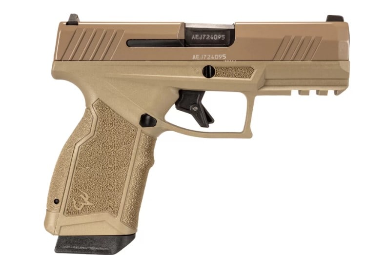 TAURUS GX4 9MM 3" BARREL TAN 2-11 RD PISTOL: TAURUS GX4 9MM 3" BARREL TAN 2-11 RD PISTOL NEW IN BOX WITH 2 CLIPS SERIAL #AEL868581 (L473)