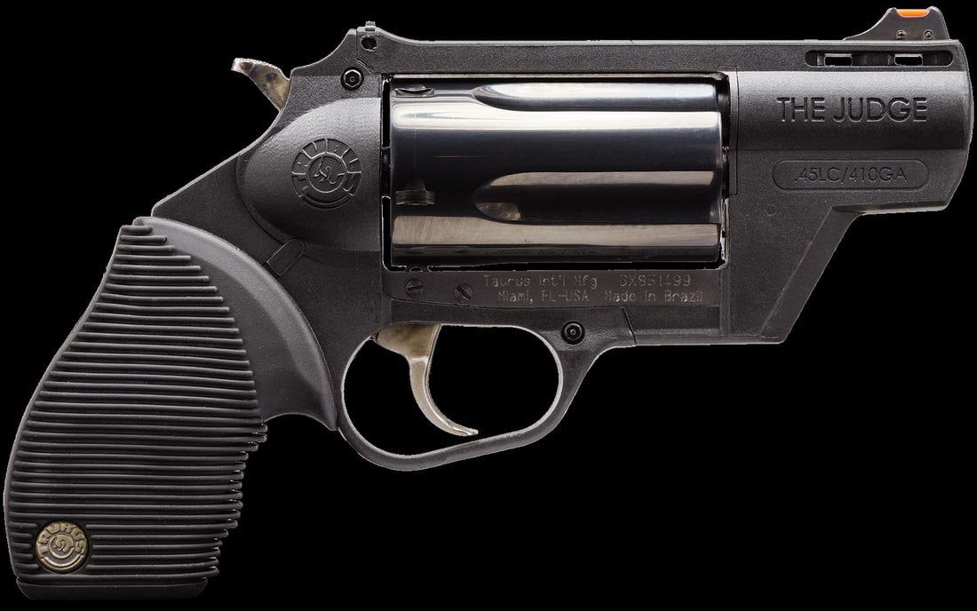 Taurus 2-441021PFS Judge Public Defender: Taurus 2-441021PFS Judge Public Defender Small Frame 45 Colt (Long Colt)/410 Bore 5rd 2.50" Black Steel Barrel, Matte Black Oxide Cylinder, Black Polymer Frame, Black Ribber Grip, Transfer Bar Safety,