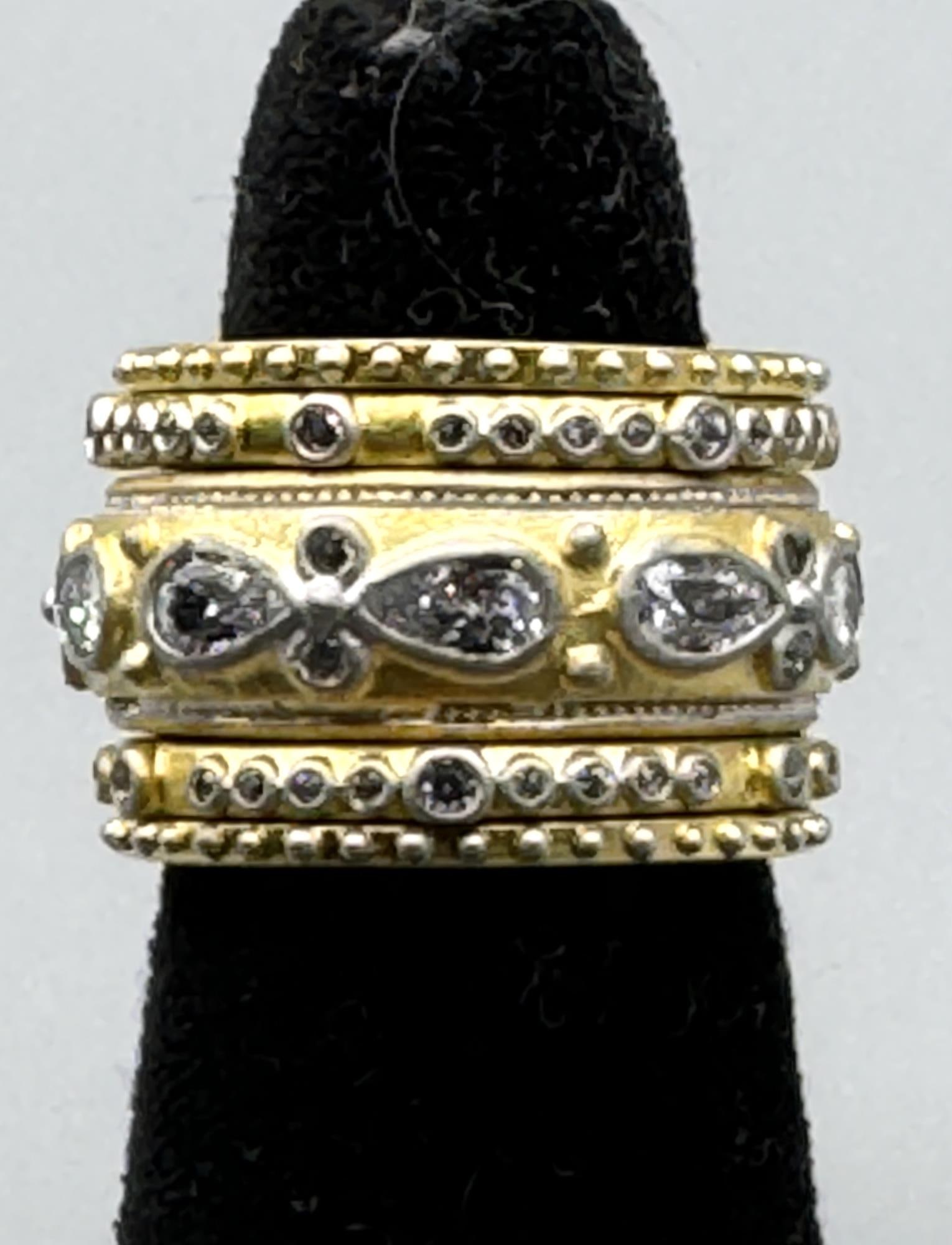 BYZANTINE STACKED RING SET (5): BYZANTINE STACKED RING SET (5)