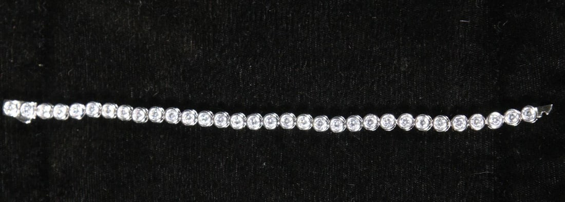 CZ DIAMOND BRACELET IN STERLING SILVER (1 of 2)