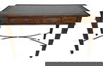 MAHOGANY WRITING DESK WITH LEATHER TOP
