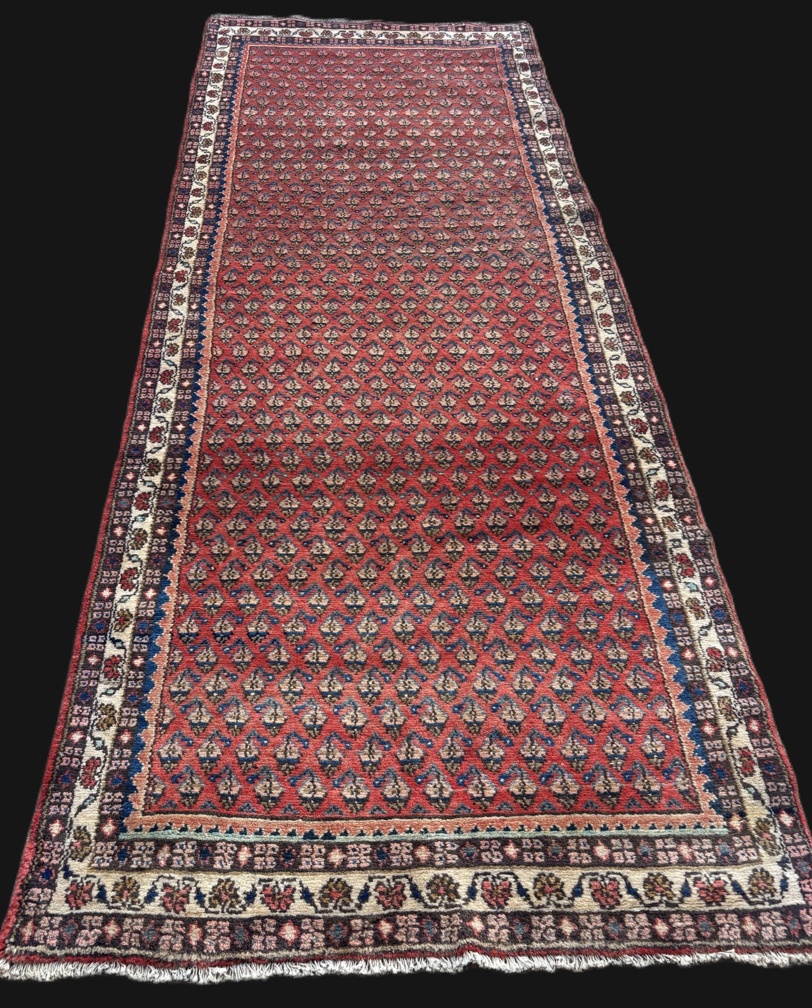 ANTIQUE HAND KNOTTED PERSIAN BIJAR RUNNER (1 of 1)