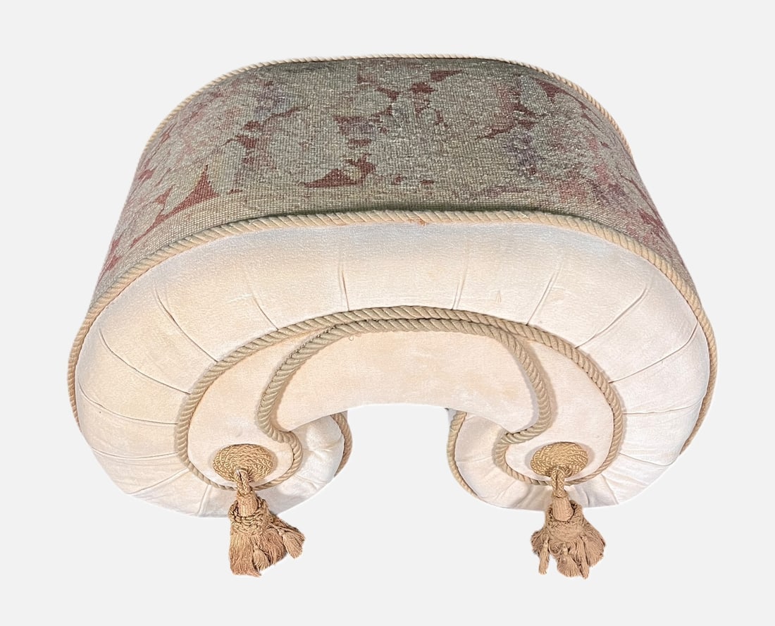 NEEDLEPOINT UPHOLSTERED FOOT STOOL (1 of 3)