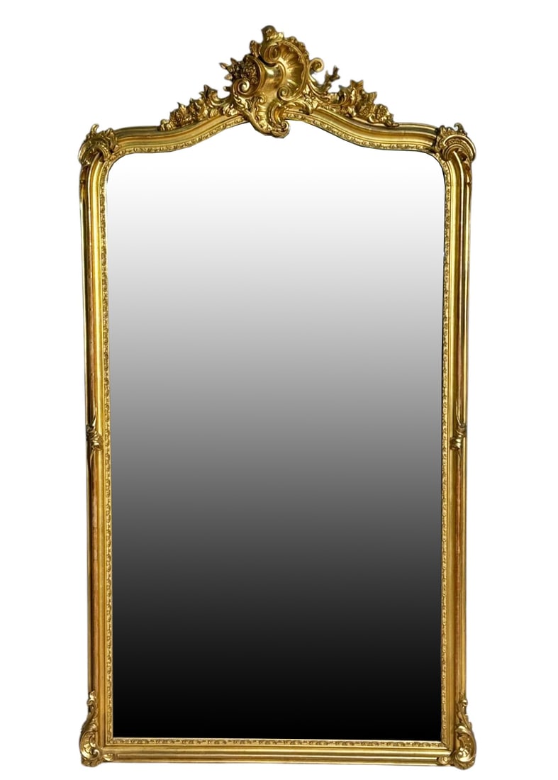 19TH CENTURY FRENCH LOUIS XV STYLE MIRROR (1 of 5)
