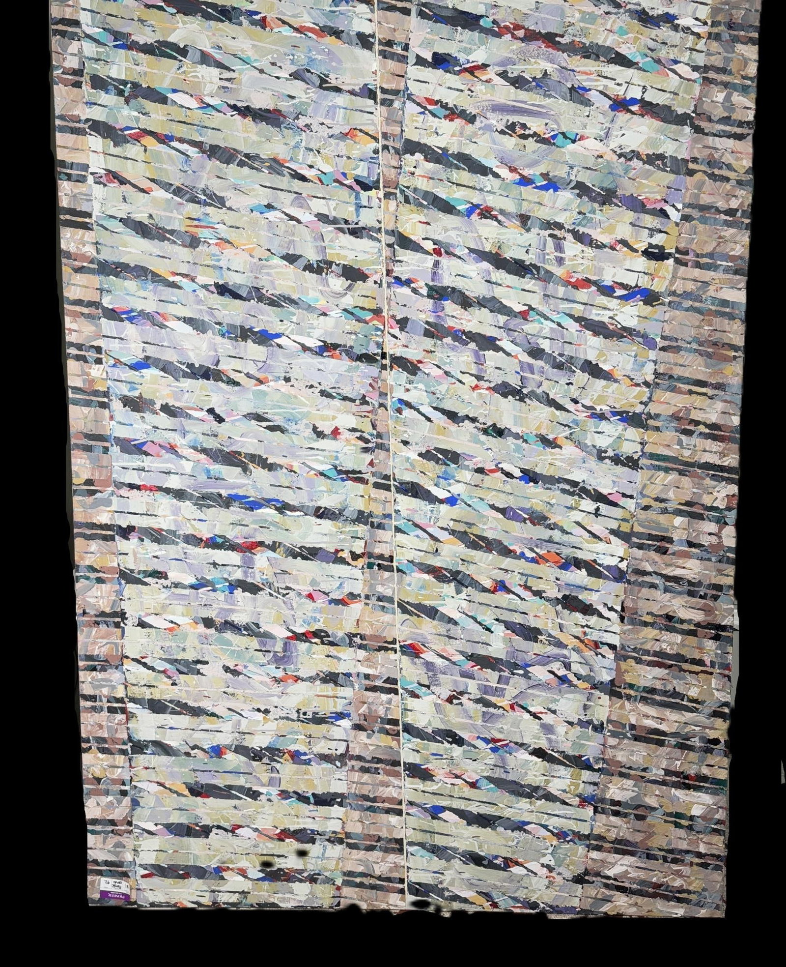 AARON KARP "SOMBER PLANE" ACRYLIC ON CANVAS: AARON KARP "SOMBER PLANE" ACRYLIC ON CANVAS PAINTING, 1978. Height: 83.5 in. by Width: 60 in.