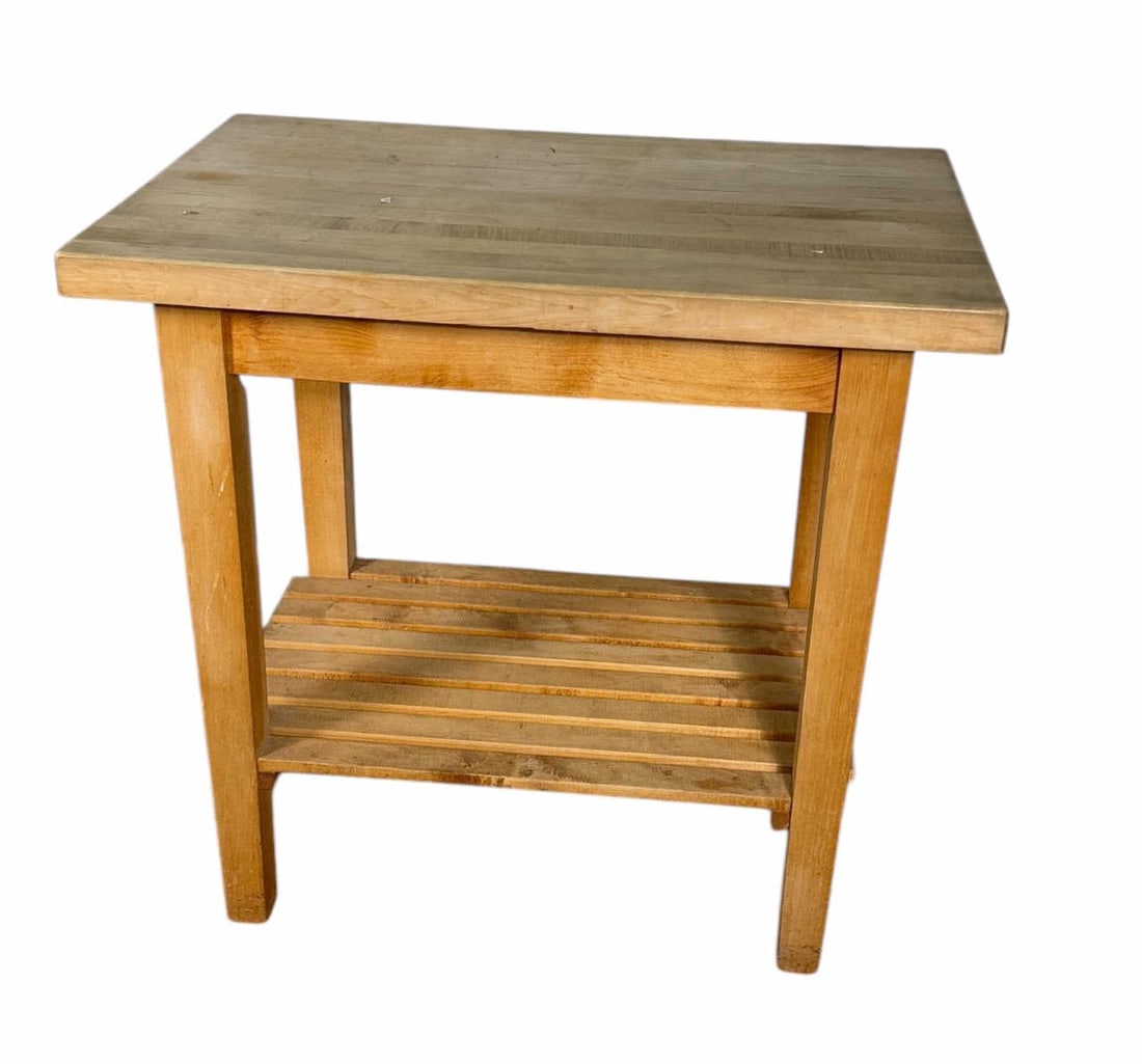 BUTCHER'S BLOCK TABLE (1 of 1)