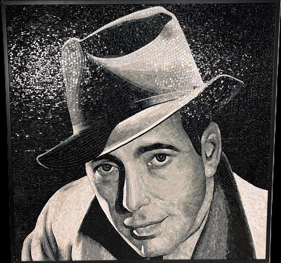 DAVID ADICKES MALE PORTRAIT ACRYLIC ON PANEL PAINTING (1 of 2)