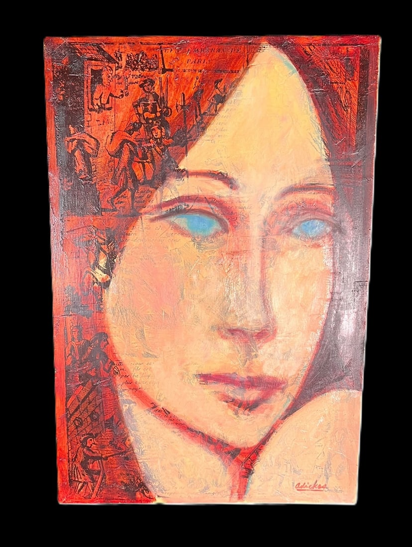 DAVID ADICKE'S  PAINTING "BLUE EYES" (1 of 2)