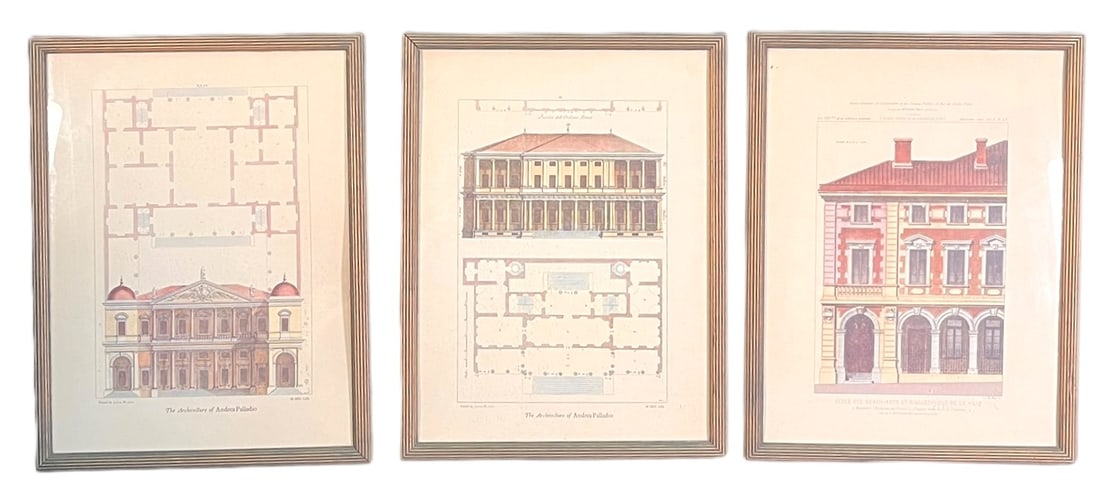 SET OF THREE PALLADIO  ARCHITECTURE PRINTS (1 of 4)