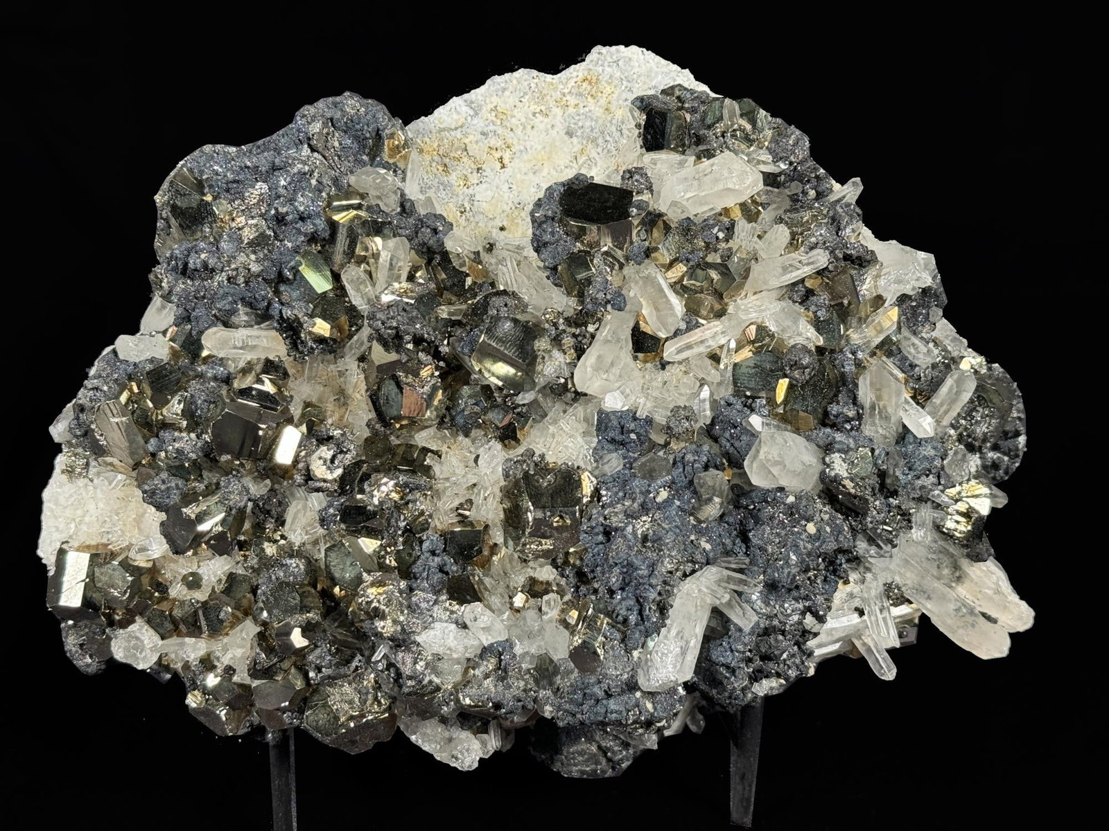 PYRITE AND QUARTZ POINTS SPECIMAN (1 of 5)
