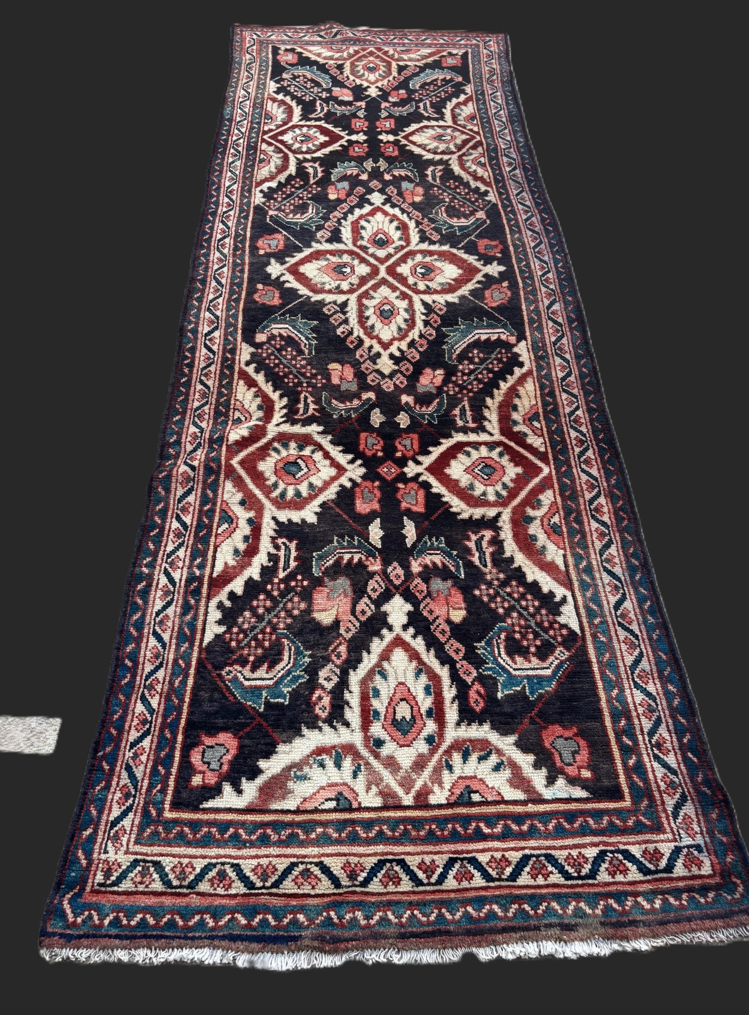 VINTAGE HAND KNOTTED PERSIAN RUNNER (1 of 1)