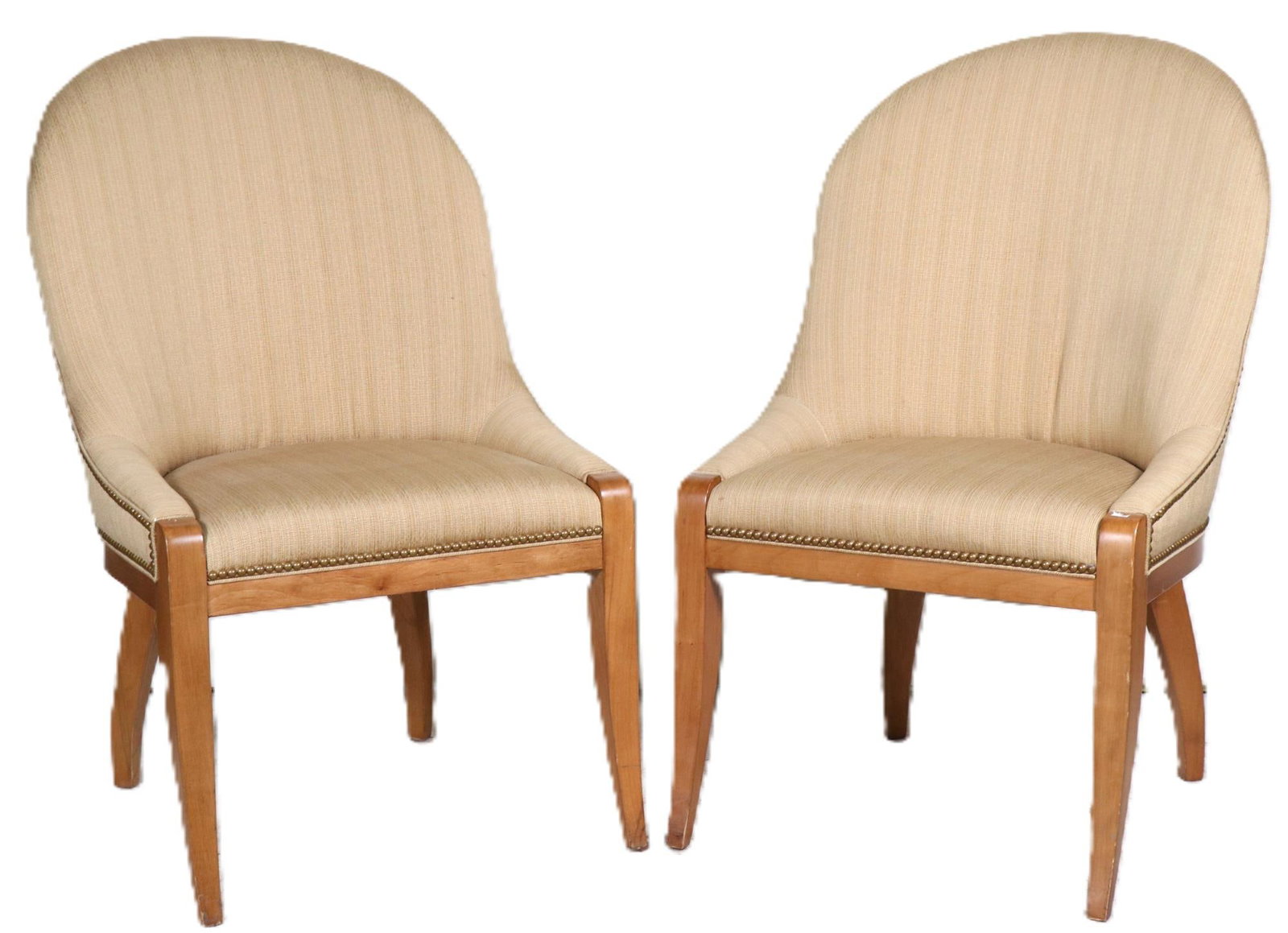 PAIR OF SWAIM CHAIRS: PAIR OF SWAIM CHAIRS. Height: 40 in. by Width: 25 in. by Depth: 27 in.